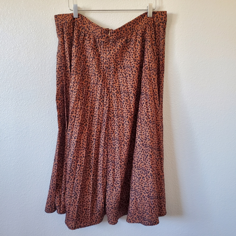 Shein Leapord Maxi Skirt Casual Everyday Size 4X Brown Women